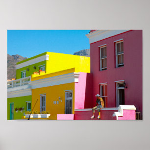 Poster Cape Town Bo-Kaap Cityscape South Africa