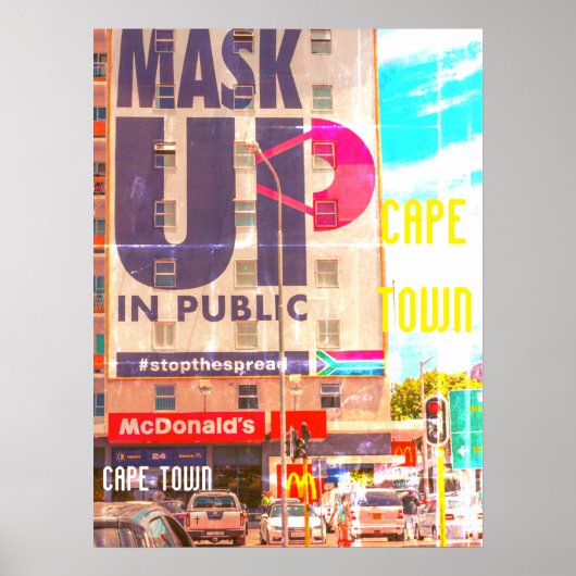 Poster Cape Town Cityscape Architecture Afrique du Sud (Devant)