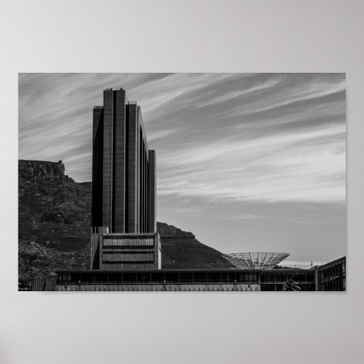 Poster Cape Town Cityscape Table Mountain Afrique du Sud (Devant)