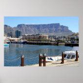 Poster Cape Town Harbour and Table Mountain (Devant)