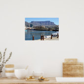 Poster Cape Town Harbour and Table Mountain (Cuisine)