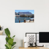 Poster Cape Town Harbour and Table Mountain (Bureau à domicile)