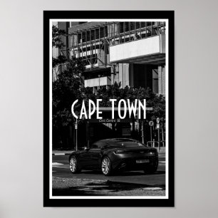 Poster Cape Town Monochrome Cityscape Street Lifestyle