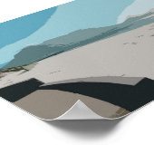 Poster Cape Town Table Mountain Ocean Sketch (Coin)