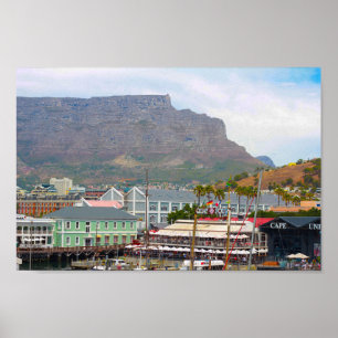 Poster Cape Town Waterfront Area Cityscape South Africa