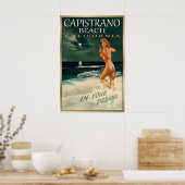 Poster CAPISTRANO BEACH CA Voyage Original Marilyn Monroe (Cuisine)