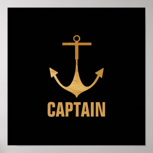 Poster Capitaine, Ancre Gold (Devant)