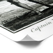 Poster Capitaine Bartholomew Roberts avec deux navires (Coin)