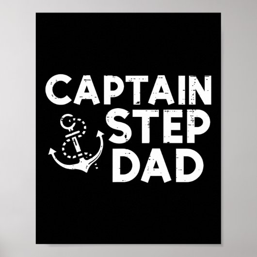 Poster Capitaine beau-père propriétaire de bateau Famille (Devant)