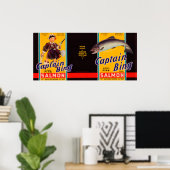 Poster Capitaine Bing Marque Saumon Étiquette - Seattle,  (Bureau à domicile)