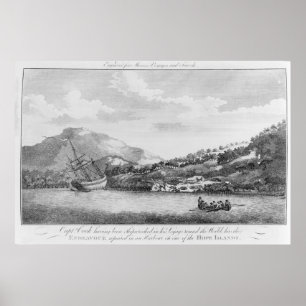 Poster Capitaine Cook ayant été naufragé