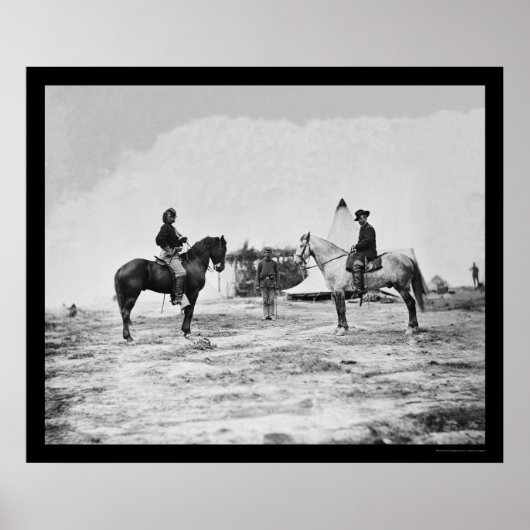 Poster Capitaine Custer et général Pleasonton Falmouth 18 (Devant)