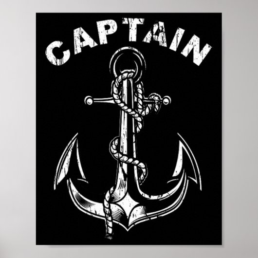 Poster Capitaine d'ancre du bateau (Devant)
