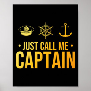 Poster Capitaine de bateau cool Art pour hommes femmes vo