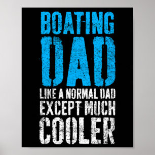 Poster Capitaine de bateau Papa de bateau Fête des Pères