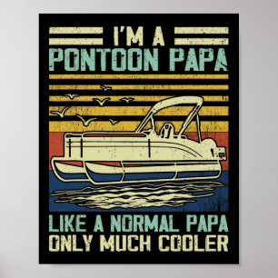 Poster Capitaine de bateau ponton Papa Gag Pontonisme Bat