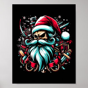 Poster Capitaine de pirate de Noël Bateau Capitaine de na