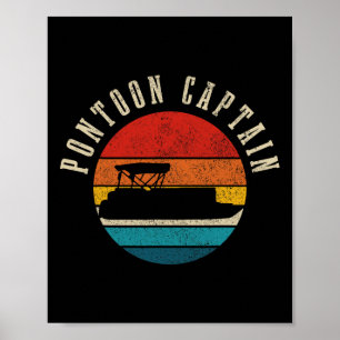 Poster Capitaine de Ponton Ponton Vintage Bateau Bateau F