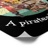 Poster Capitaine de Sunset Rum Party Pirate (Coin)