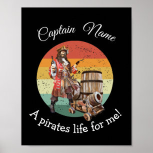 Poster Capitaine de Sunset Rum Party Pirate