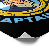 Poster Capitaine de voile de bateau de vie de navigation (Coin)