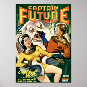 Poster Capitaine Future et la goutte gluante blanche