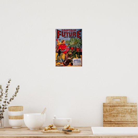 Poster Capitaine Future — Mondes à venir (Cuisine)