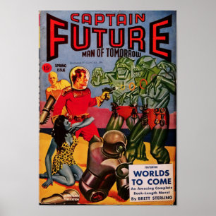 Poster Capitaine Future -- Mondes à venir