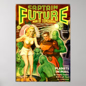 Poster Capitaine Future — Planètes en péril (Devant)