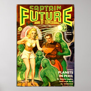 Poster Capitaine Future — Planètes en péril
