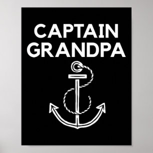 Poster Capitaine grand-père ! Bateau Et Voile S