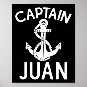 Poster Capitaine Juan Bateau Bateau Bateau Ancre