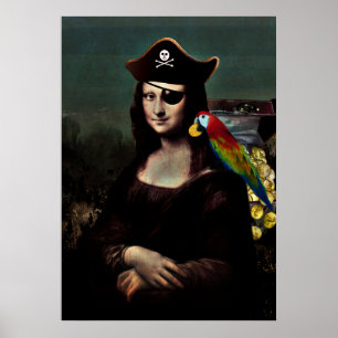 Poster Capitaine Mona Lisa Pirate