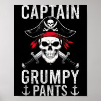 Capitaine Mpy Pantalon Évaluer Humour Crâne Graphi