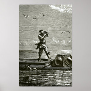 Poster Capitaine Nemo de 20000 Lieues sous les mers