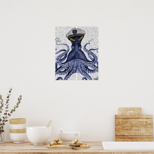 Poster Capitaine Octopus (Cuisine)