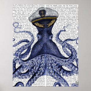 Poster Capitaine Octopus