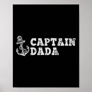 Poster Capitaine Papa Voile Bateau Bateau Vintage Ancre