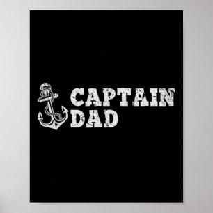 Poster Capitaine Papa Voile Bateau Bateau Vintage Ancre F