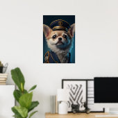 Poster Capitaine pilote du Chihuahua (Bureau à domicile)
