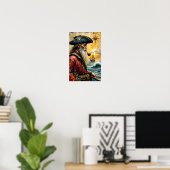 Poster Capitaine pirate (Bureau à domicile)