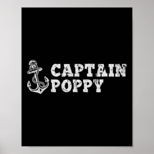 Poster Capitaine Poppy Voile Bateau Bateau Vintage Ancre