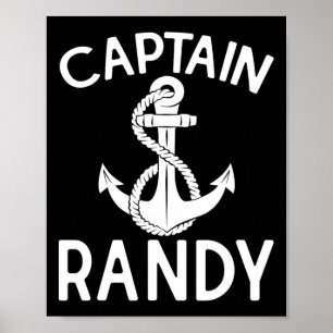 Poster Capitaine Randy Ancre Bateau Navire Yacht 
