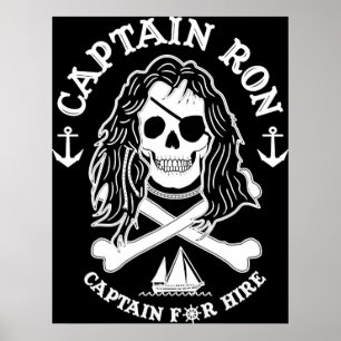 Poster Capitaine Ron Capitaine À L'Embauche
