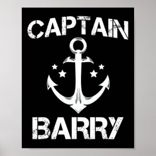 Poster Capitaine Rry Funny Anniversaire Nom de famille pe
