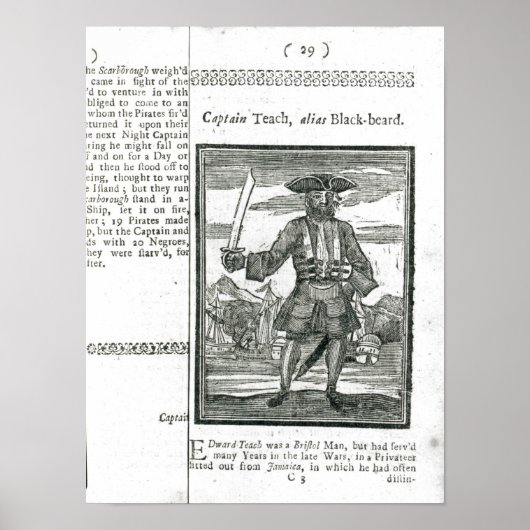Poster Capitaine Teach, Alias Black Beard (Devant)