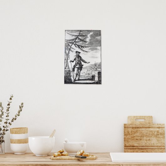 Poster Capitaine Teach, communément appelé Barbe noire (Cuisine)