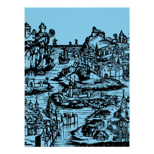 Poster Capitale de Stockholm et ville la plus peuplée de