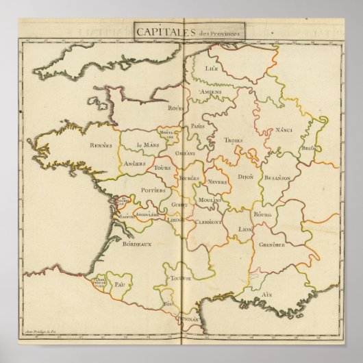 Poster Capitales de France (Devant)