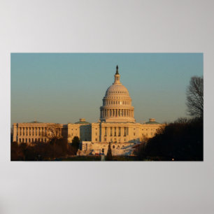 Poster Capitol à Noël Washington DC Holiday